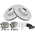 2003-2005, 2008 Subaru Impreza Front Brake Pad Rotor and Caliper Set - TRQ BKA26322