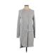 Silence and Noise Casual Dress - Sweater Dress: Gray Marled Dresses - Women's Size Small