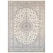 "Pasargad Home Azerbaijan Collection Hand-Knotted Silk & Wool Area Rug- 8' 2"" X 11' 5"", Ivory - Pasargad Home 037443"