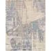 "Pasargad Home Modern Collection Hand-Knotted Grey Bsilk & Wool Area Rug- 8' 0"" X 10' 1"" - Pasargad Home bc-1179wh 8x10"