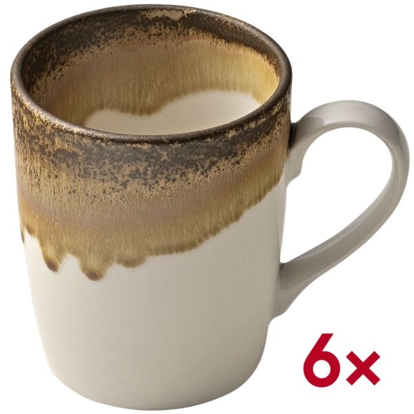heart & soul 6er-Pack Becher »Perfect Match« 250 ml braun