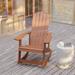 Adirondack Style Poly Resin Wood Rocking Chair for Indoor/Outdoor Use