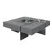 Cid 47 Inch Modern Floating Coffee Table, Dark Gray Faux Concrete Finish