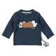 Sigikid Baby-Jungen Langarmshirt aus Bio-Baumwolle T-Shirt, dunkelblau/Bär, 62