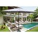 10 x 6.5 Ft Rectangular Patio Solar LED Outdoor Umbrellas with Crank & Push Button Tilt for Garden Backyard Swimming Pool