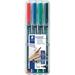 Lumocolor Quick-drying Fine Point Permanent Markers - Fine Marker Point - 0.6 mm Marker Point Size - Red Blue Green