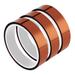 3 Pack High Temp Tapes - 20mmx65.6ft Heat High Temperature Resistant Sublimation Tape Polyimide Film Self Adhesive Tawny Tape for Electric Task 3D Printers Solder Painting and Packing Fixing