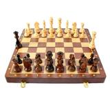 Wooden Chess Set for Adults Wooden Chess Board Game for Adults Travel Chess Set for Kids Portable Folding Chessboard Chess Set