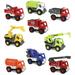 Mozlly Friction Powered City Vehicle Toys Set of 9 - Green Dump Truck Yellow Excavator Fire Engines Orange Gasoline Truck Blue Cement Mixer Green Construction Vehicle Grey Dump Truck - 9 Pieces