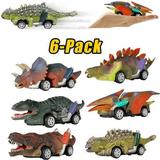 Dosaele Dinosaur Toys for 2-10 Year Old Boys-Toy Cars Kids Boys Toys Age 2 3 4 5 6 +boy Toys Mini Animals Figures for Boys Toddler 6 Pack Pull Back Cars Dinosaurs Party Favor Gifts for Boys 2-10 Age