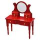 1:12 Scale Doll House Vanity Table Furniture Dressing Table Model Kids Dresser Table Desk with Drawers Bedroom Decoration Accessories Gifts