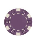 SHINE AT THE TABLE WITH PURPLE DIAMOND POKER CHIPS 14 GRAM CLAY COMPOSITE - SET OF 50 | HIGH-QUALITY POKER CHIPS | ELEVATE YOUR POKER NIGHTS