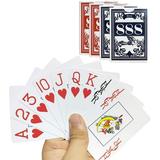 Plastic Playing Cards Jumbo Index Waterproof Fits Bridge Poker Go Fish Poker Blackjack Hearts Card Games for Pool Beach Water