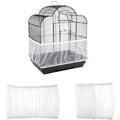 Birdcage Cover Adjustable Bird Cage Seed Catcher Nylon Parrot Cage Skirt Washable and Reusable Mesh Pet Bird Cage Skirt Guard Cage Accessories for Square Round Cage