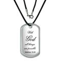 With God All Things Are Possible Dog Tag