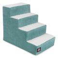 Majestic Pet Villa Pet Stairs 4 Steps Azure Machine Washable Removable Cover 24 x 16 x 20