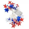 Hxroolrp 4Th Of July Decor Party Lights LEDs USA Star With USA String Lights July 4th Decorative LED String Lights Battery Operated LED String Lights With Remote For July 4th Decor Stripes