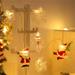 VerPetridure 2 Meters 10 Lights LED Santa Claus Snowflake Light String Window Decorations