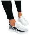 Gubotare Womens Shoes Women s Road Running Lace up Walking Shoes Comfort Lightweight Fashion Sneakers Breathable Mesh Sports Tennis Shoes White 8