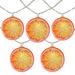 Northlight 10ct Battery Operated Orange Slice Summer LED String Lights Warm White - 4.5 Clear Wire