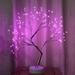 Bonsai Tree Light Artificial LED Lighted Tree Adjustable Branches For Kids Home Bedroom Decoration Decor Fairy Light Holiday lighting Pink 18.89 in x 20.8 in