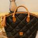 Dooney & Bourke Bags | Dooney&Bourke Black Quilted Leather Satchel Bag..With Shoulder Strap. | Color: Black/Red | Size: 13x15