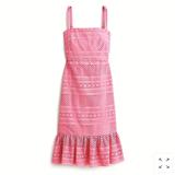 J. Crew Dresses | Jcrew | Women's Geometric Lace Midi Dress | Color: Pink | Size: 4