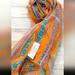Jessica Simpson Accessories | Jessica Simpson Scarf Orange Psychedelic Wrap | Color: Orange | Size: 26x72