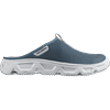 Badesandale SALOMON "REELAX SLIDE 6.0", Gr. 45, blau (rauchblau), Textil, sportlich, Schuhe Clog, Erholungsschuhe