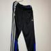 Adidas Pants | Adidas Men's Black Athletic 3 Stripe Pants Rn88387 Ca40312 Sz Small W Blue Strip | Color: Black/Blue | Size: S