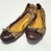 Coach Shoes | Coach Delphine Tan & Brown Jacquard Signature Logo Flats | Color: Brown/Tan | Size: 7b