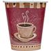 Nicole Fantini 10 Oz Disposable Colored Tea&Coffee Cups Printed, Poly Paper Hot Cups in Brown/Red | Wayfair CU161-CUPS-100