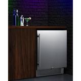 Summit Appliance 4.98 cu. ft. Built-in Mini Fridge Stainless Steel in Black/Gray | 33.88 H x 26.75 W x 25.25 D in | Wayfair FF27BSS