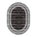 Black/White Oval 3'3" x 9'10" Indoor Area Rug - East Urban Home Oval Cavanaugh Oriental Machine Made Area Rug | Wayfair