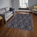 Beige/Blue Rectangle 3'11" x 5'11" Area Rug - East Urban Home Marlowe Geometric Machine Woven Area Rug in 71.0 x 47.0 x 0.31 in white | Wayfair