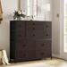 Ebern Designs Ojaswi 11 Dresser, Chest of Drawers, w/ Wooden Dresser Wood/Metal in Brown | 39.37 H x 11.8 W x 39.37 D in | Wayfair