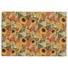 Green/Yellow 120 x 96 x 0.62 in Area Rug - Rosalind Wheeler Rectangle Ayrica Floral Machine Made Flatweave /Chenille Outdoor Area Rug in /Chenille | Wayfair