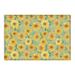 White 36 x 24 x 0.62 in Area Rug - Rosalind Wheeler Rectangle Ashonna Floral Machine Made Flatweave /Chenille Outdoor Area Rug in Green/Yellow /Chenille | Wayfair