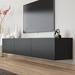 Latitude Run® Colima Floating TV Stand Up to 80" TVs Modern TV Table Wall Mount Console Media Storage Cabinet in Black | Wayfair