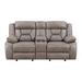 Wildon Home® Folger 76" Faux Leather Pillow Top Arm Reclining Loveseat Faux Leather in Gray | 41 H x 76 W x 39.4 D in | Wayfair