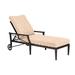 Woodard Andover 84" Long Reclining Single Chaise Lounge w/ Cushion Metal in Black | Outdoor Furniture | Wayfair 51M470-92-01Y