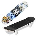 Hikole Komplettes Skateboard für Anfänger, Jugendliche, Kinder, Mädchen, 80 x 20 cm, Skateboard, 7-lagig, Ahornholz, mit ABEC-7-Kugellagern, Skateboard-Deck