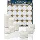 Ner Mitzvah Tea Light Candles - 200 Bulk Pack - White Unscented Tealight Candles in Clear Cup - Long Burning - 4.5 Hour