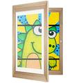 Kids Art Projects 11.8'' x 16.5'' Kids Art Frames, A4 Art-Work Wooden Kid Art Frame Front Opening & Changeable Picture Display, Horizontal & Vertical Art Display for Kids Artwork, Crafts, Drawing