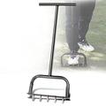 Hollow Tine Lawn Aerator - Enhance Your Garden Lawn With 10 Iron Spikes Soil Turning Tool