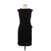 Chetta B Casual Dress - Sheath Crew Neck Sleeveless: Black Print Dresses - Women's Size 8