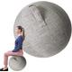 Exercise Ball Chair for Office and Desk, Yoga Chair with Stability Ball Cover, Yoga Ball Office Chair 55/65/75cm Yoga Ball Chair Cover (Color : Gray, Size : 75cm)