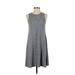 Old Navy Casual Dress - A-Line Crew Neck Sleeveless: Gray Marled Dresses - Women's Size X-Small