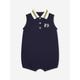 Palm Angels Baby Boys Pa Sleeveless Polo Romper In Navy Size 3 - 6 Mths