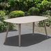 SHINYOK Aluminum Alloy Dining Table Metal in Green | 29.13 H x 62.99 W x 35.43 D in | Outdoor Dining | Wayfair 11DL128VRUFP19XJ04B